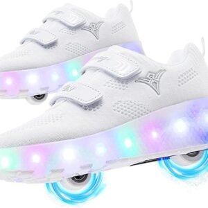 Risea Kids Roller Skates Shoes USB Charging Led Light Up Shoes Skates Shoes for Kid
