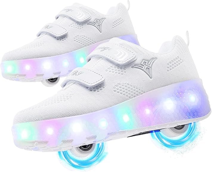 Risea Kids Roller Skates Shoes USB Charging Led Light Up Shoes Skates Shoes for Kid