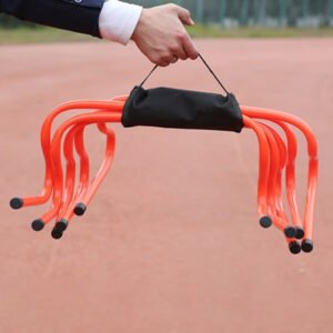 SporteX 5PCS Speed Training Hurdles for Kids Adults, Adjustable Lightweight Agility Obstacle Hurdles Set, for Athletes Soccer Basketball or Plyometric Training