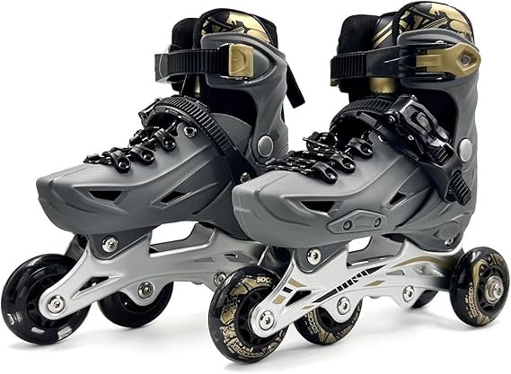 New Soccerex Inline & Roller Skates Shoes for Kids Youth and Adults,Adjustable inline Skates Shoes for Beginners Complete Set With Helmet and Protection. - Image 5