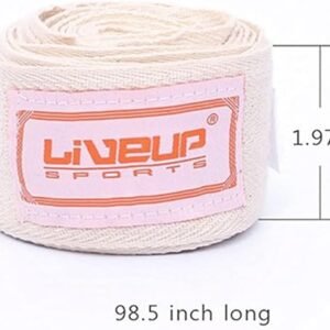 LIVE UP Sports Hand Cotton Wrap BLACK/WHITE 250CM